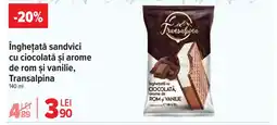 Carrefour Îngheţată sandvici cu ciocolată şi arome de rom şi vanilie, Transalpina Ofertă