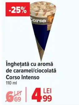 Carrefour îngheţată cu aromă de caramel/ciocolată Corso Intenso Ofertă