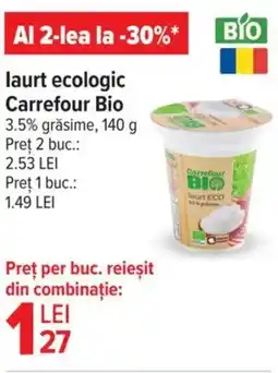 Carrefour laurt ecologic Carrefour Bio Ofertă