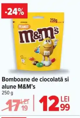 Carrefour Bomboane de ciocolată si alune M&M's Ofertă