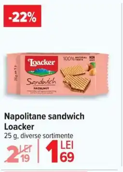 Carrefour Napolitane sandwich Loacker Ofertă