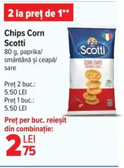 Carrefour Chips Corn Scotti Ofertă