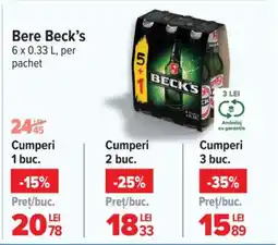 Carrefour Bere Beck's Ofertă