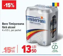 Carrefour Bere Timişoreana fără alcool Ofertă