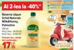 Carrefour PALMOLIVE Rezerva săpun lichid Naturals Milk&Honey Ofertă