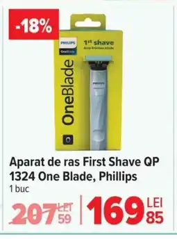 Carrefour PHILIPS Aparat de ras First Shave QP 1324 One Blade Ofertă