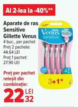 Carrefour Aparate de ras Sensitive Gillette Venus Ofertă