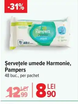 Carrefour PAMPERS Şerveţele umede Harmonie Ofertă