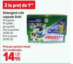 Carrefour ARIEL Detergent rufe capsule Ofertă