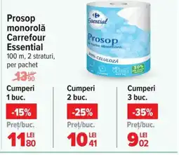 Carrefour Prosop monorolǎ Carrefour Essential Ofertă
