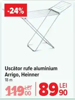 Carrefour Uscător rufe aluminium Arrigo, Heinner Ofertă