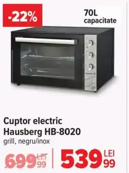 Carrefour Cuptor electric Hausberg HB-8020 Ofertă
