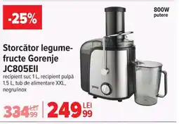 Carrefour Storcător legume- fructe Gorenje JC805EII Ofertă
