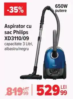 Carrefour Aspirator cu sac Philips XD3110/09 Ofertă