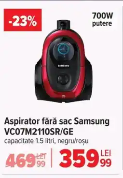 Carrefour Aspirator fără sac Samsung VC07M2110SR/GE Ofertă