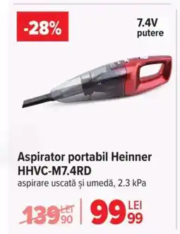 Carrefour Aspirator portabil Heinner HHVC-M7.4RD Ofertă