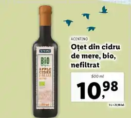 Lidl ACENTINO Oțet din cidru de mere, bio, nefiltrat Ofertă