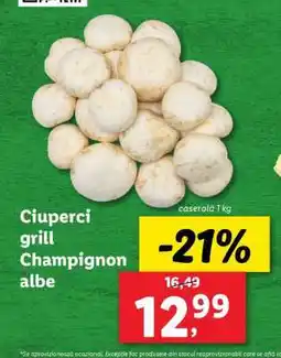 Lidl Ciuperci grill Champignon albe Ofertă