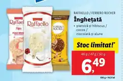 Lidl Înghețată Raffaello / Ferrero Rocher Ofertă