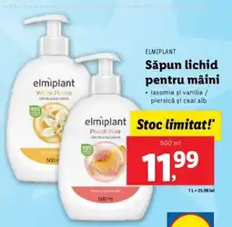 Lidl Elmiplant Săpun lichid pentru mâini Ofertă