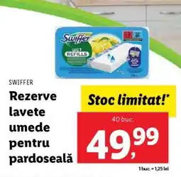 Lidl Swiffer Rezerve lavete umede pentru pardoseală Ofertă