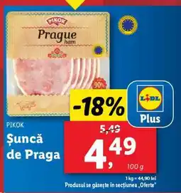Lidl Pikok Șuncă de Praga Ofertă