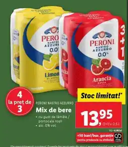 Lidl PERONI NASTRO AZZURRO Mix de bere Ofertă