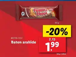Lidl MISTER CHOC Baton arahide Ofertă