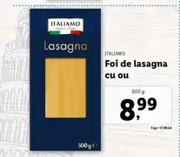 Lidl ITALIAMO Foi de lasagna cu ou Ofertă