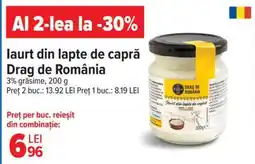 Carrefour Iaurt din lapte de capră Drag de România Ofertă