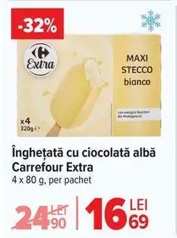Carrefour Înghețată cu ciocolată albă Carrefour Extra Ofertă