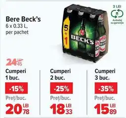 Carrefour Bere Beck's Ofertă