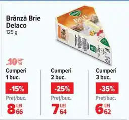 Carrefour Brânză Brie Delaco 125 g Ofertă