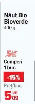 Carrefour Năut Bio Bioverde 400g Ofertă