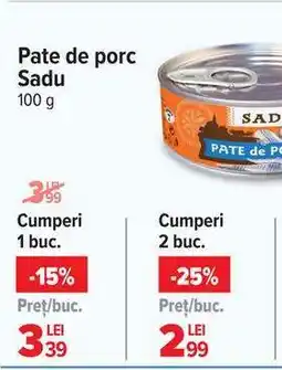 Carrefour Pate de porc Sadu 100 g Ofertă