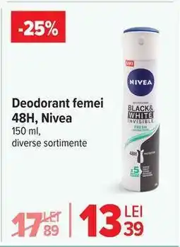 Carrefour Deodorant femei 48H, Nivea Ofertă