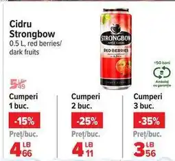 Carrefour Cidru Strongbow Ofertă