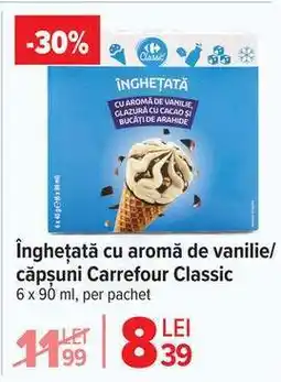 Carrefour Înghețată cu aromă de vanilie/căpșuni Carrefour Classic Ofertă