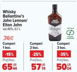Carrefour Whisky Ballantine’s John Lennon/Elton John Ofertă