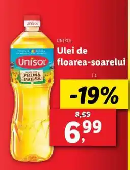 Lidl Ulei de floarea soarelui Unisol Ofertă