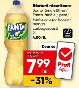 PROFI Băutură răcoritoare Sprite lămâie&lime / Fanta lămâie / pere/ Fanta zero portocale/ mango carbogazoasă Ofertă