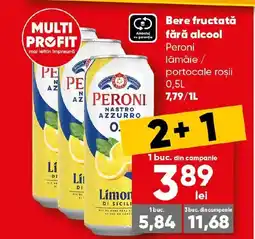PROFI Bere fructată fără alcool Peroni lămâie / portocale roşii Ofertă