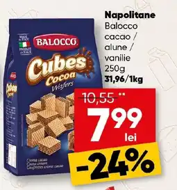 PROFI Napolitane Balocco cacao/ alune / vanilie Ofertă