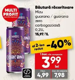 PROFI Băutură răcoritoare Mizu guarana zero carbogazoasă Ofertă