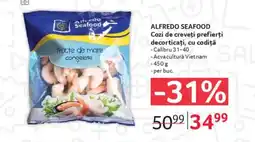 Selgros ALFREDO SEAFOOD Cozi de creveţi prefierți decorticați, cu codiţă Ofertă