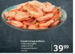Selgros Creveţi întregi prefierţi Ofertă