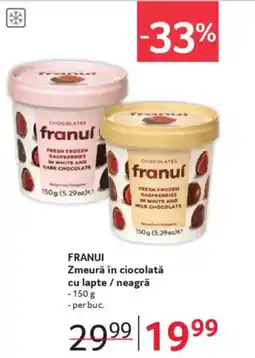 Selgros FRANUI Zmeură în ciocolată cu lapte / neagră Ofertă