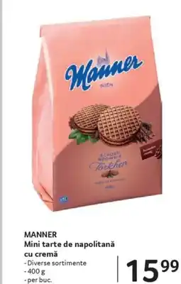 Selgros MANNER Mini tarte de napolitană cu cremă Ofertă
