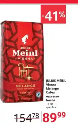 Selgros JULIUS MEINL Vienna Melange Cafea espresso boabe Ofertă