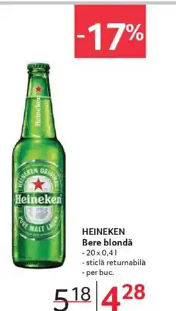 Selgros HEINEKEN Bere blondă Ofertă